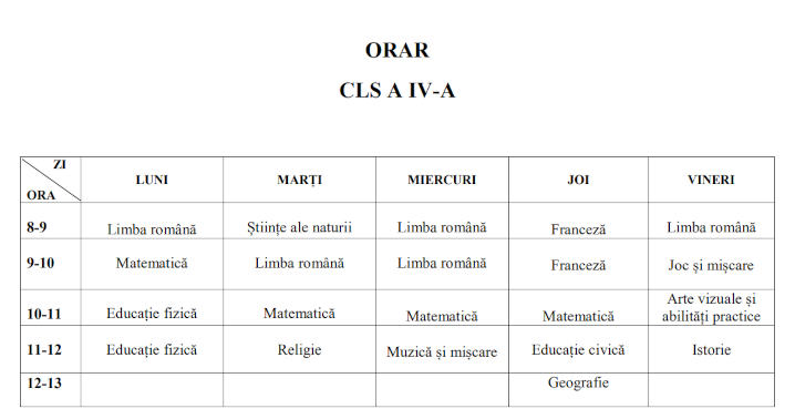 orar berini 4 23 24